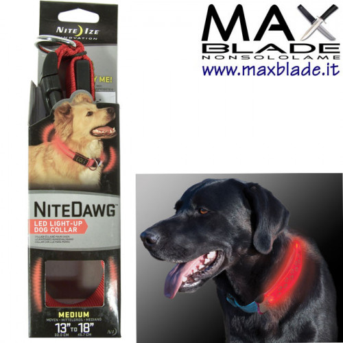 NITE IZE NiteDawg Collare luminoso a LED per cani taglia media